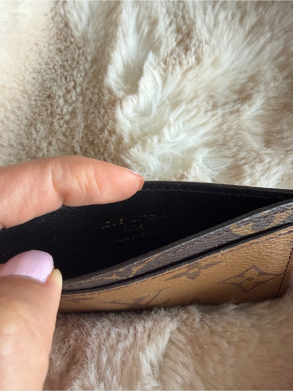 Louis Vuitton Monogram Slim Card Case in Brown and Tan - Picture 6 of 6